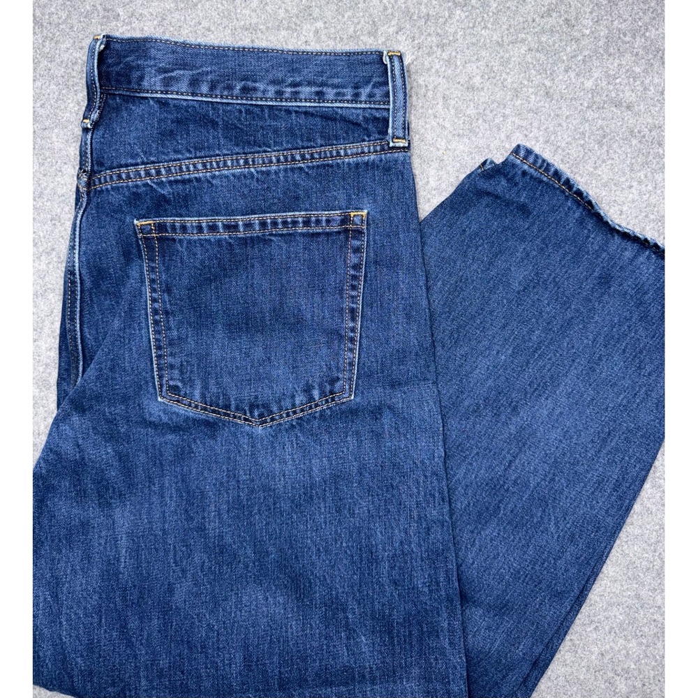 GAP Womens Barrel High Rise 33/16R Blue Medium Wash Denim Jeans Regular Fit